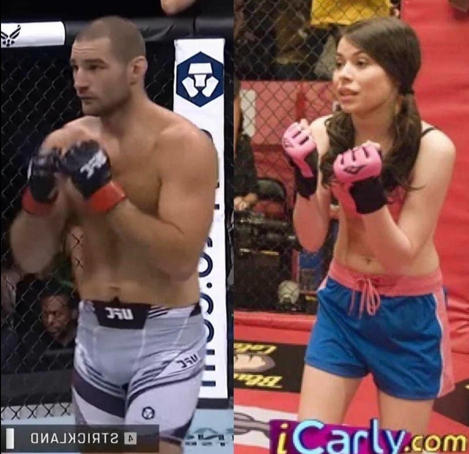 Sean Strickland iCarly meme comparison